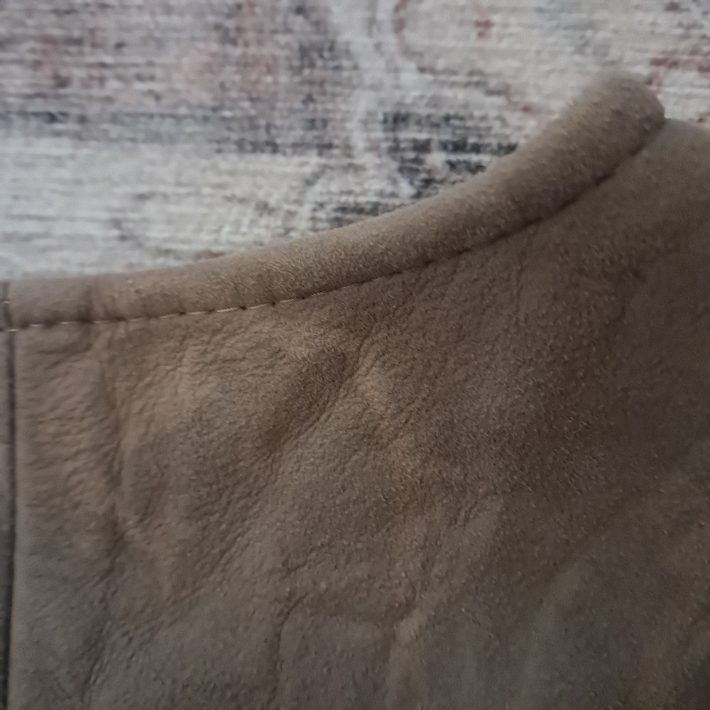 Handmade Suede Mod Button-Up Mini-Dress - Picture 5 of 14